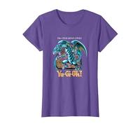 Yu-Gi-Oh! Blue Eyes White Dragon - Gráfico para Juegos PAPL2500 Camiseta, Mujer, Morado Jaspeado, S