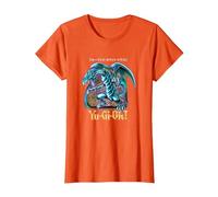 Yu-Gi-Oh! Blue Eyes White Dragon - Gráfico para Juegos PAPL2500 Camiseta, Mujer, Naranja, S
