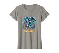 Yu-Gi-Oh! Blue Eyes White Dragon - Gráfico para Juegos PAPL2500 Camiseta, Mujer, Pizarra, S