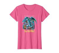 Yu-Gi-Oh! Blue Eyes White Dragon - Gráfico para Juegos PAPL2500 Camiseta, Mujer, Rosa Jaspeado, S