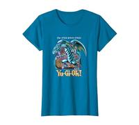 Yu-Gi-Oh! Blue Eyes White Dragon - Gráfico para Juegos PAPL2500 Camiseta, Mujer, Zafiro, S