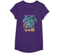 Yu-Gi-Oh! Blue Eyes White Dragon - Gráfico para Juegos PAPL2500 Camiseta, Niñas, Morado, S