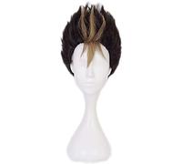 Yu Nishinoya Wig Brown Cosplay Wig Boy for Haikyuu Cabello Resistente al Calor con Gorra for la Fiesta de Halloween