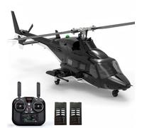 YU Xiang Air-Wolf GPS RC Helicóptero con retorno automático, F02S escala 1/34 8CH Smart 6G Flybarless Simulación RC Helicóptero con retención de altitud LIDAR-TOF y posicionamiento de flujo óptico