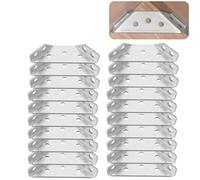 Yuaiosn 20 Piezas Conector Esquina Universal para Muebles, Soporte Triangular De Acero Inoxidable, Escuadras Baldas, Soportes de Esquina Angular para Conector de Esquina de Muebles de Madera