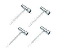 Yuaiosn 4 Llaves para Motosierra, Llave Combinada Llave en T para Motosierra 13-19mm, Llave para Bujías para Desbrozadora, Herramienta para Quitar Bujias, Llave de Bujías para Coche, Moto, Barco