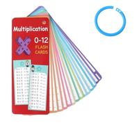Yuanchu 14 tarjetas de multiplicación de 0 a 12, tarjetas de matemáticas de tabla de tiempos, tarjetas de multiplicación, tarjetas flash de mesa para juego de multiplicación de 1er a 3er grado, ayuda