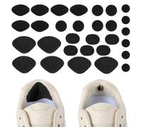 Yuanchu 15 pares de parches autoadhesivos para reparación de talones de zapatos, parches de reparación de agujeros para zapatos de piel, Black, Various Sizes