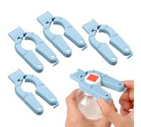 Yuanchu 4 abridores de botellas multifuncionales, abrebotellas 3 en 1, de plástico, con tapón de rosca, abridor de botellas de plástico divertido para personas mayores, debilidad de manos, artritis