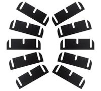 Yuanchu Cuñas de bisagra de puerta, 10 espaciadores de bisagra de policarbonato negro de 3.5 pulgadas para arreglar la alineación de la puerta, relleno de huecos, fugas de aire y desalineación