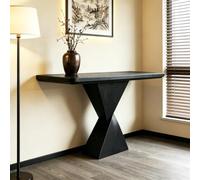 YUANCHUTOP Mesa Consola WABI Sabi de Madera Maciza, Mesa de Entrada