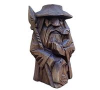 YuanDan Estatuas de Dioses nórdicos, Estatua vikinga de Resina Odin Thor, Adornos artesanales para decoración de jardín al Aire Libre del hogar