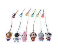 YuanDan Tees de Golf, 6 Piezas Colgador de tee de Golf Anillo de tee de Golf antipérdida de plástico de Dibujos Animados con Correa Soporte de tee de Golf Accesorios de Golf Juego de Regalo de Golf
