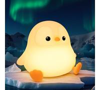 YuanDian Luz nocturna de pingüino, bonitos regalos temáticos de animales para adultos, adolescentes y bebés. Decora el dormitorio de los niños con luces nocturnas de juguete de pingüino de silicona,