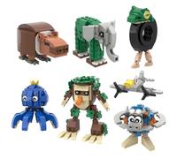 YuanDiann Juego de figuras impresas en 3D de color rojo cerebro italiano: Tung Tung Sahur, Tralalero Tralala & Ballerina Cappuccina - Juguetes detallados para meme, decoración de escritorio y regalo