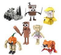 YuanDiann Juego de figuras impresas en 3D de color rojo cerebro italiano: Tung Tung Sahur, Tralalero Tralala & Ballerina Cappuccina - Juguetes detallados para meme, decoración de escritorio y regalo