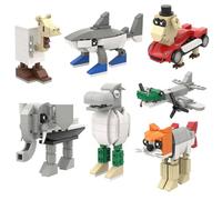 YuanDiann Juego de figuras impresas en 3D de color rojo cerebro italiano: Tung Tung Sahur, Tralalero Tralala & Ballerina Cappuccina - Juguetes detallados para meme, decoración de escritorio y regalo