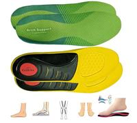 YuanDiann Pack de 2 plantillas ortopédicas para hombre y mujer con control de arco longitudinal alto, transpirables y antideslizantes, alivio del dolor para pies planos, pies abiertos y fascitis