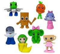 YuanDiann Set de Figuras de Juguete Brainrot Italiano Apto para Niños Decoración Infantil Tung Tung Sahur Tralalero Tralala Ballerina Figuras de Juguete Cumpleaños 6# 8PCS