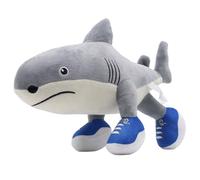 YuanDiann Suave peluche italiano rojo cerebro: Tung Tung Sahur & Tralala, divertidos personajes de peluche, juguetes de peluche y regalo de Navidad/cumpleaños Tiburón 1#