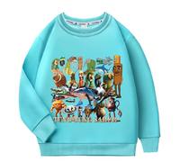 YuanDiann Sudadera para niños de color rojo cerebro italiano sin capucha Tralala, Tung Sahur 100% algodón niños niñas deporte casual suéter, azul oscuro, 140