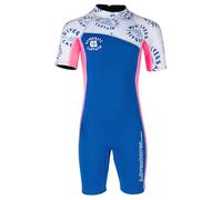 YuanDiann Traje de neopreno para niños de 2,5 mm Shorty de una pieza para niños y niñas, traje de baño térmico de neopreno, manga corta, buceo, buceo, traje de buceo, traje de buceo 2# azul M