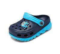 YuanDiann Zuecos de Playa Niños Mulas Sandalias de Jardin Niñas Zapatillas Verano Antideslizante Resistente Desgaste Respirable EVA Bebes Infantiles Zapatos Surf Agua (Azul Oscuro + Azul Claro 29 EU)