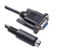 YUANFAHHH cable plc Cable RS232 DB9 hembra a Mini Din de 8 pines for conectar el PLC de la serie FX a MT-8072iP HMI (Size : 1M, Color : Black)