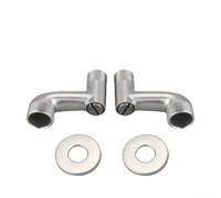 YUANGANG Accesorios para grifo de ducha, ampliación del cabezal de ducha, pie curvo de diámetro variable, tornillo excéntrico de esquina (cepillado)