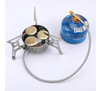 YUANGANG Estufa de camping al aire libre, quemador portátil, cocina de gas propano butano, resistente al viento, núcleo de cobre, llama azul, estufa de mochilero, para grupo, senderismo, picnic, uso
