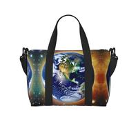 YUANGJHOP Cosmic Earth - Bolsa de viaje para mujer, bolsa de viaje grande con cremallera.