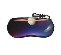 yuangjhop Cosmic Saturn - Funda protectora para gafas de sol de neopreno ultraligero con cremallera y clip para cinturón para mujer.