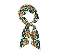 yuangjhop Little Fat Tiger Head Printing Bufanda de moda para mujer con sensación de seda satinada, bufanda larga de seda (satén).