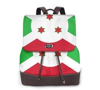 yuangjhop Mochila de piel sintética para laptop con la bandera de Burundi, mochila de trabajo, mochila de viaje de moda, cartera para viajes, universidad, trabajo, elegante, clásica.