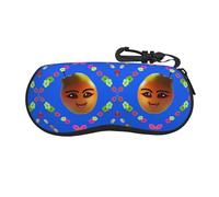 yuangjhop Smiley Yellow Pear - Funda protectora para gafas de sol de neopreno ultraligero con cremallera y clip para cinturón para mujer.
