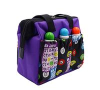 Yuanhe Bolsa de mano con 6 bolsillos, diseño de bingo, color morado, Morado, Bolsa de mano