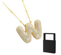 YUANHUYUOU Colgante con letras, dije moderno, no se deslustra, colgante con nombre personalizado, joyería, regalo para mamá (W)