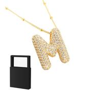 YUANHUYUOU Colgante con letras, dije moderno, no se deslustra, colgante con nombre personalizado, joyería, regalo para mamá (M)