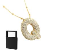 YUANHUYUOU Colgante con letras, dije moderno, no se deslustra, colgante con nombre personalizado, joyería, regalo para mamá (Q)