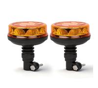 Yuanjoy 2 Luces de Luz Rotativa LED, Luz de Advertencia Naranja, 6 Modos de Destello y 4 Modos Giratorios, 2 Modos de Crucero, 12V-24V DC IP67 para Coche, Tractor, Carretilla Elevadora, Carro de Golf