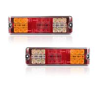 Yuanjoy 2 Pcs Luces Traseras Remolque Aprobación marca E, Luz Trasera Camión 12V 24V LED Impermeable - 5 Funciones