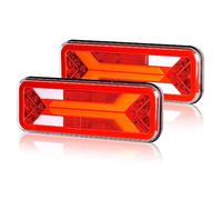 Yuanjoy 2 x luces remolques neon led 12v 24v, luces traseras camion impermeables con marca E/freno/indicador/posición/marcha atrás/niebla