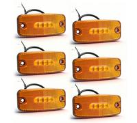 Yuanjoy 6x Luces Laterales LED Naranjas, 12V/24V impermeables IP65 con certificación ECE R10, para remolques, furgonetas, caravanas y camiones