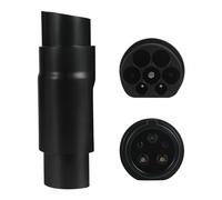 Yuanjoy Ev Adaptador de Carga Tipo 2 a Tipo 1, Ev Adaptador de Cable de Carga con Clip antirrobo, convertidor de Cargador de Coche, de Carga para vehículos eléctricos