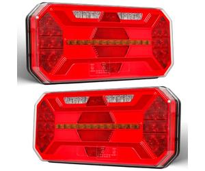 Yuanjoy LED Trailer Tail Light Set, 10 V-30 V Universal Tail Light, Multifuncional Impermeable Tail Light, Adecuado para Remolque, Camión, Autocaravana Tail Light Upgrade