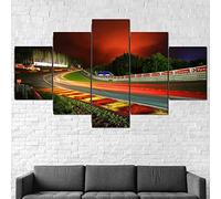 yuanjun 5 Juegos De Pinturas Impresión HD Pintura De Arte De Pared Pintura Moderna Pintura De Decoración del Hogarimpresión De Lienzo XXL Circuito SPA Francorchamps F1