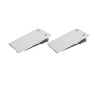 YUANKEECE 1 par de rampas de umbral para entrada de sillas de ruedas, rampa de umbral de acceso de movilidad ajustable de aleación de aluminio para el baño del hogar