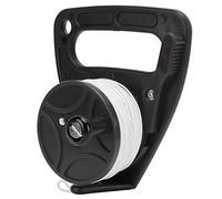 YUANKEECE Carrete de cuerda de buceo multiusos con alambre blanco de 46 m para bucear en cuevas en el exilio (polea negra)