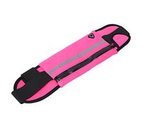 YUANKEECE soporte para teléfono móvil tira reflectante cinturón elástico impermeable correr para deportes rosa rojo