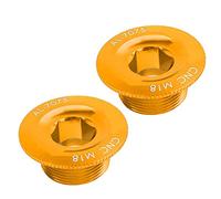 YUANKEECE Tapa de manivela M18, Tapa de Tornillo a Prueba de Polvo, Piezas de aleación de Aluminio Impermeables para bielas integradas Huecas Prowheel, 2 uds. (M18 Oro)